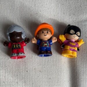 Little people Bat girl helicopter guy working girl